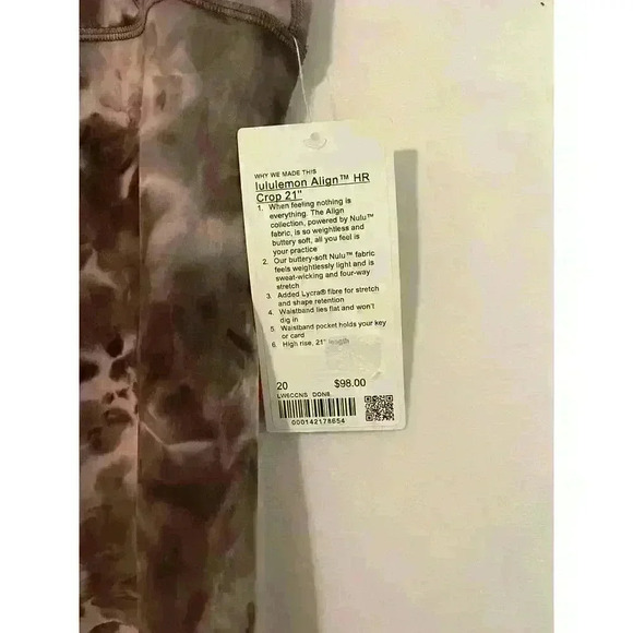 Lululemon Align High-Rise‎ Crop 21" Women's Size 20 - Picture 2 of 3